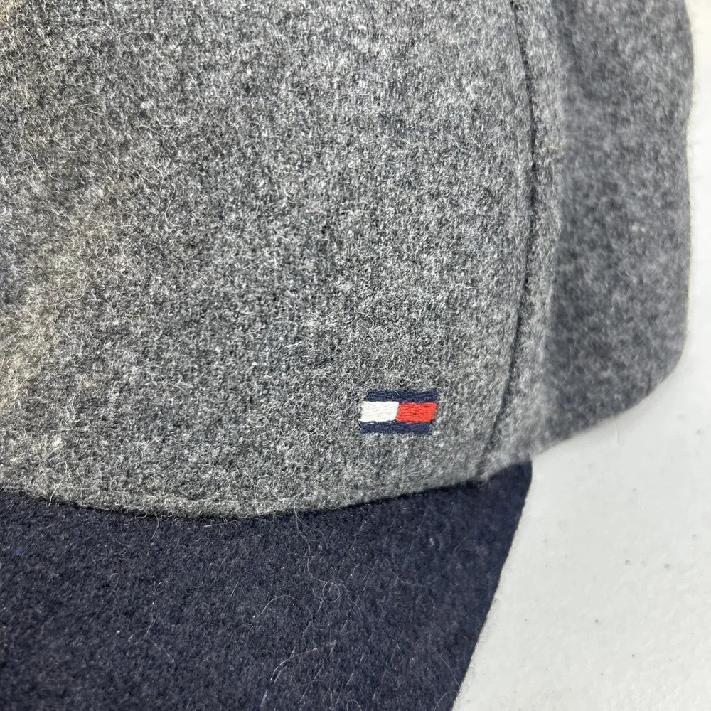 Tommy Hilfiger Adj  Baseball Cap‎ Hat Wool/Acrylic Gray Black OS